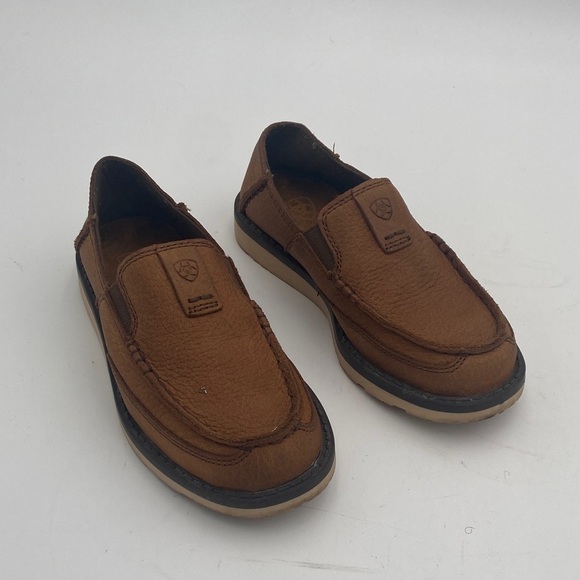 Ariat Cruiser Aged Bark Slip-On Loafers kids 12.5 leather casual school browns - Picture 1 of 14